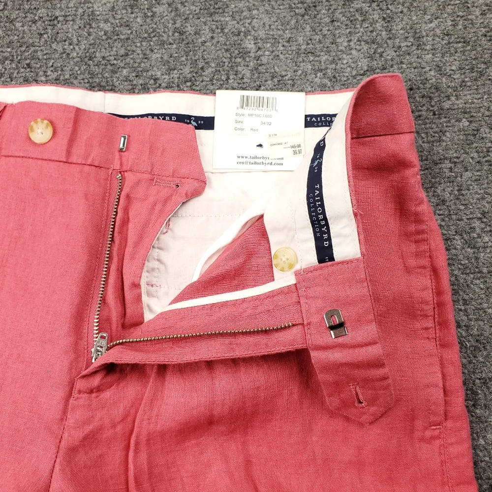 Tailorbyrd Men's Chinos - Coral